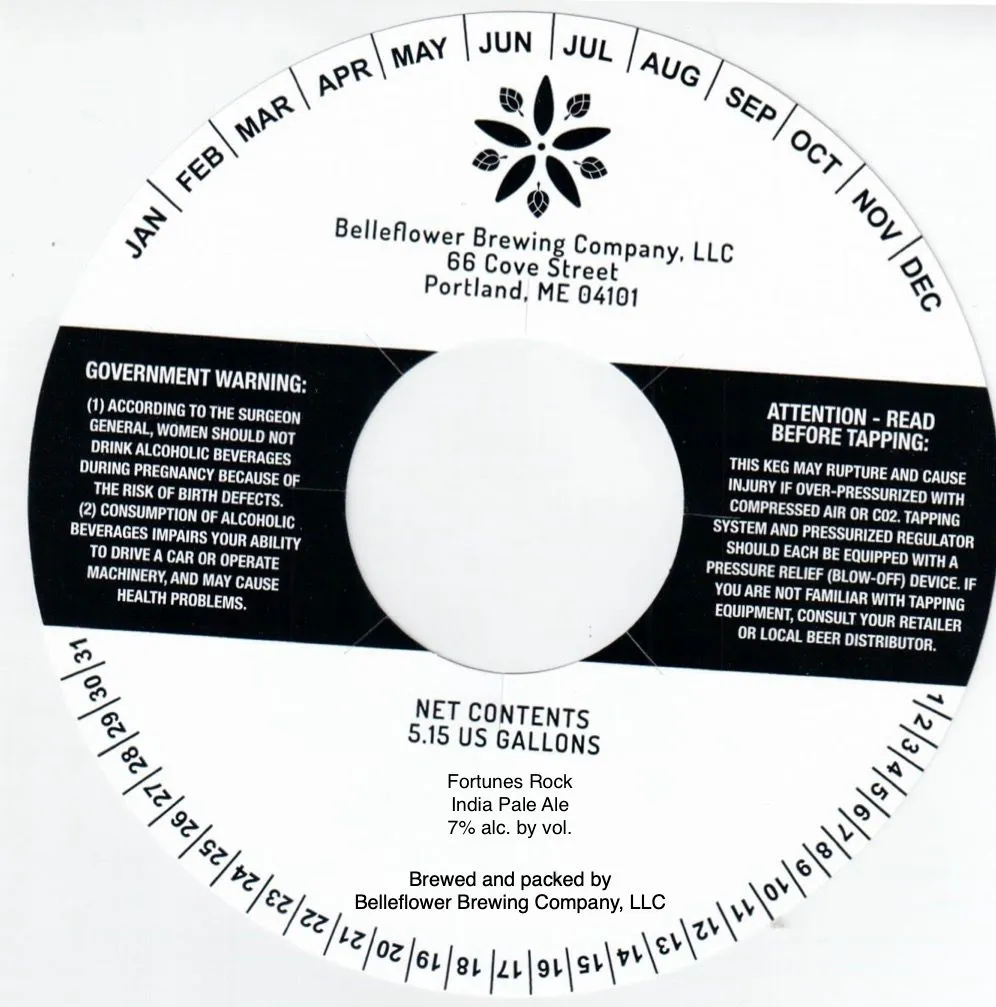 Fortunes Rock — full label as filed with TTB