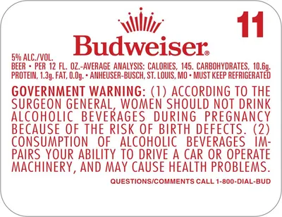 Budweiser label