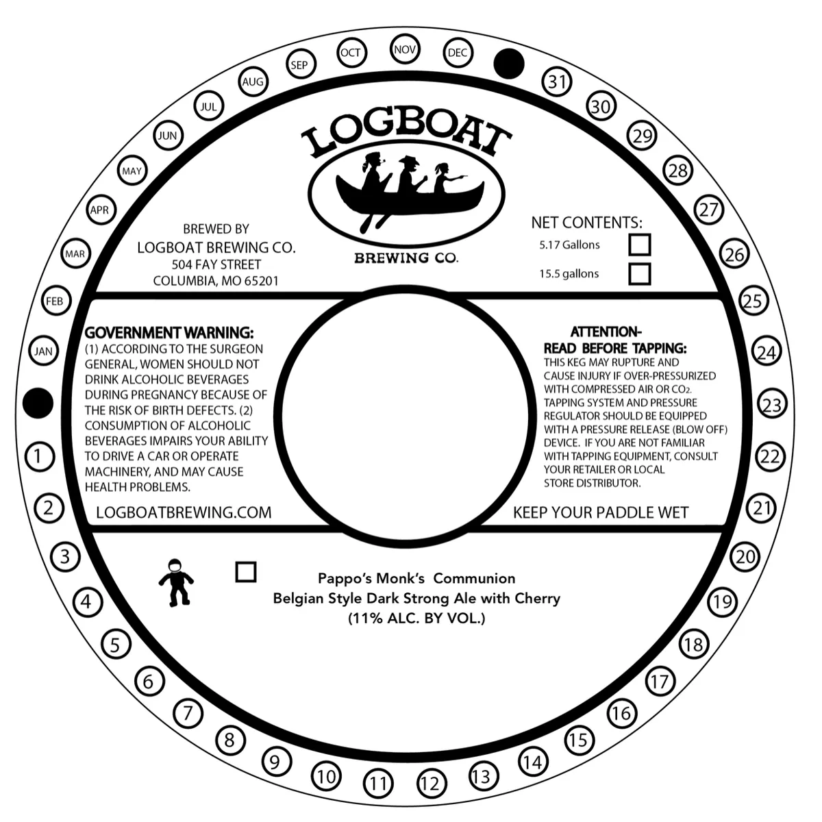 Pappo's Monk's Communion — full label as filed with TTB