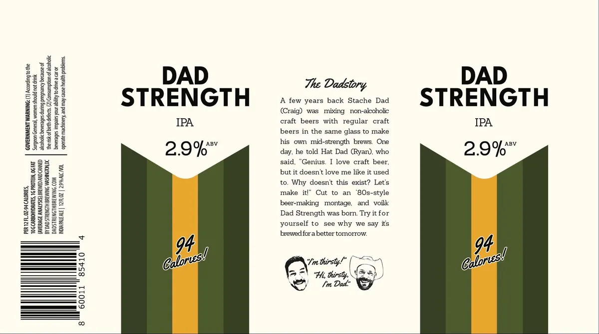 Dad Strength IPA — full label as filed with TTB