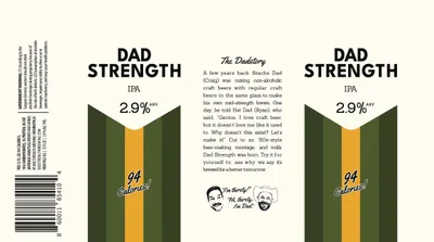 Dad Strength IPA label