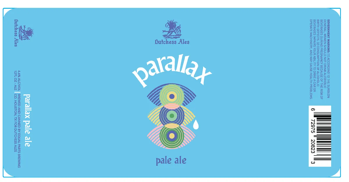 Parallax Pale Ale — full label as filed with TTB