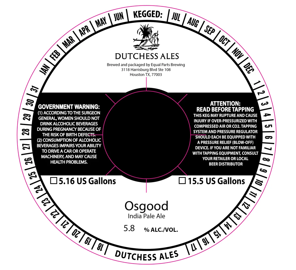 Osgood — full label as filed with TTB