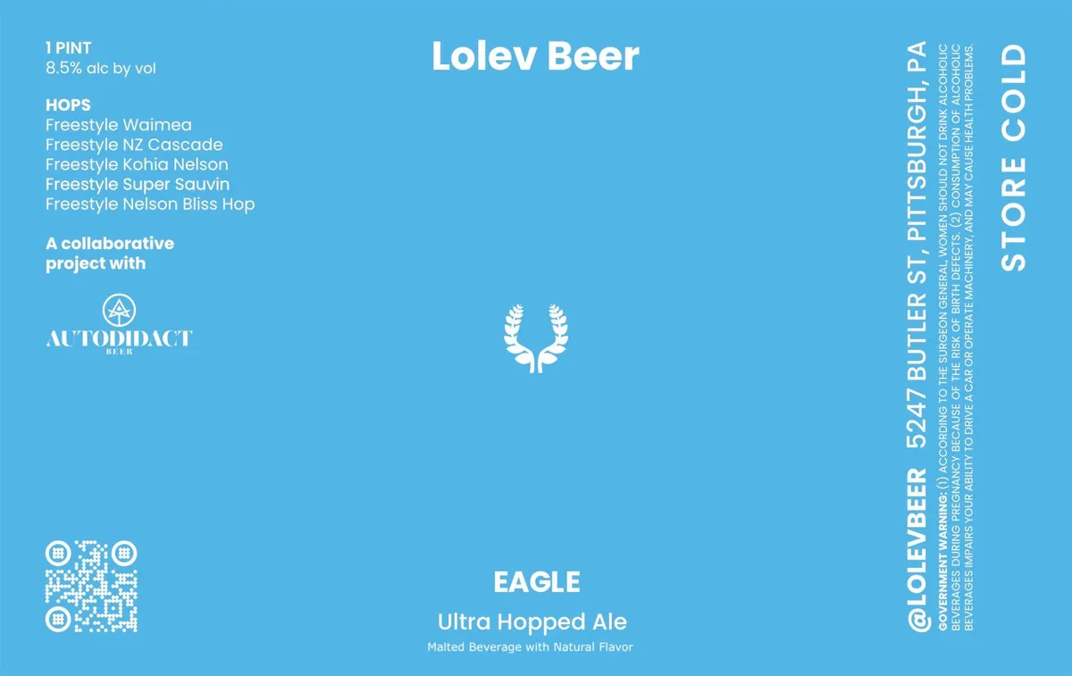 Eagle — full label as filed with TTB