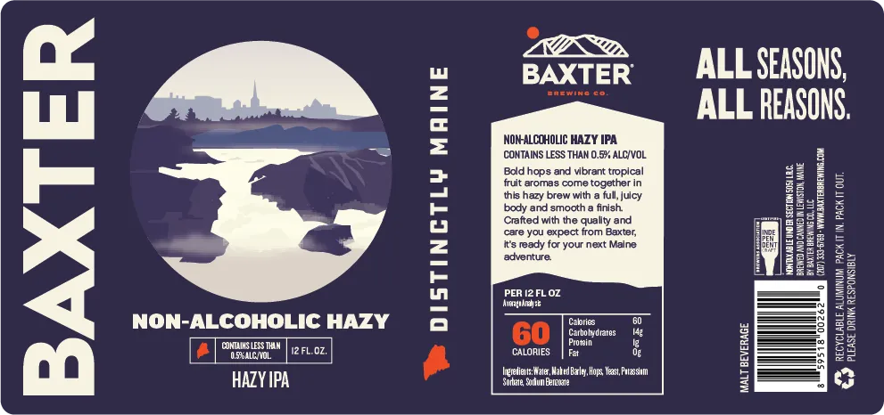Non-Alcoholic Hazy — full label as filed with TTB