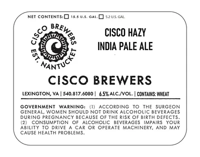 Cisco Hazy India Pale Ale label