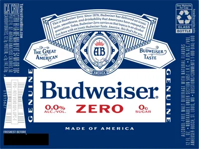 Budweiser Zero label