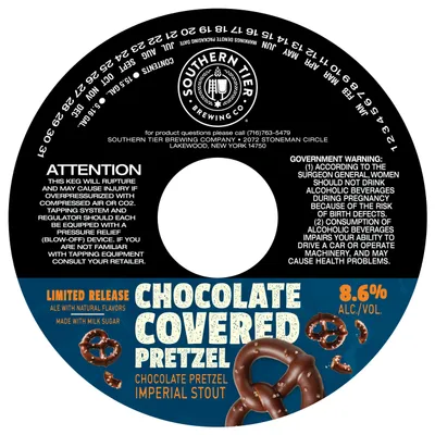 Chocolate Covered Pretzel label
