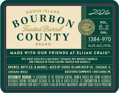 Bourbon County Brand Toasted Barrel Rye Stout label