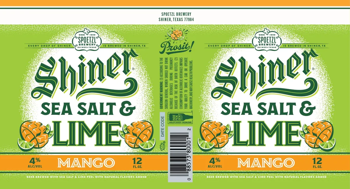 Shiner Sea Salt & Lime Mango — full label as filed with TTB