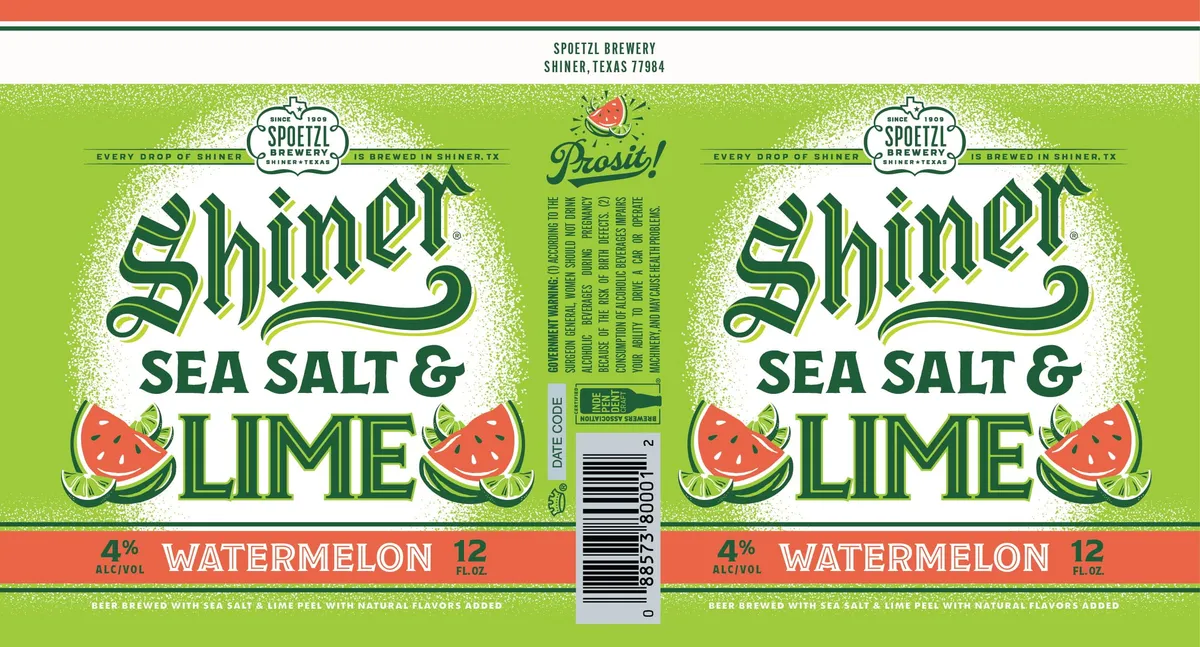 Shiner Sea Salt & Lime Watermelon — full label as filed with TTB