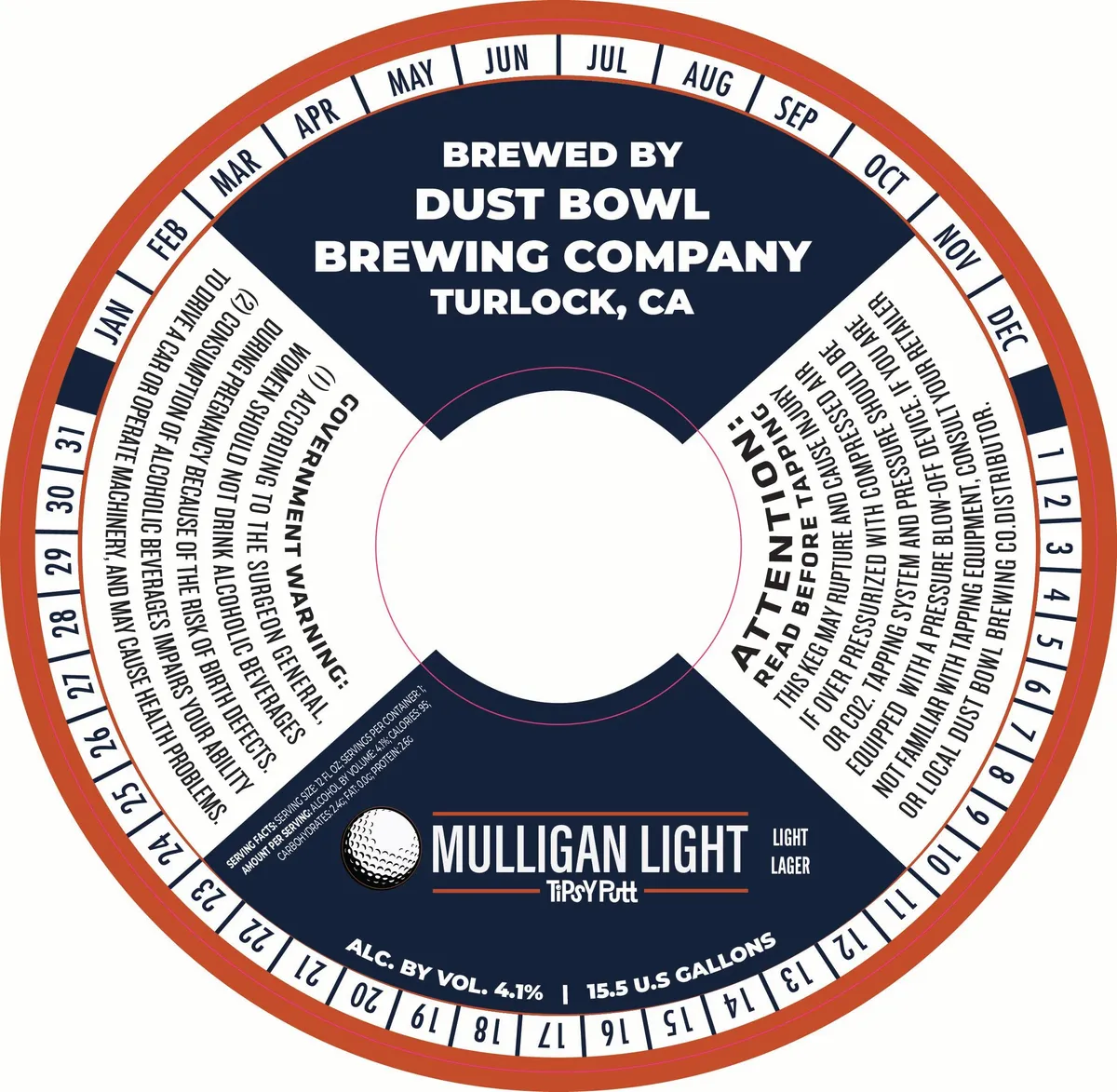 Mulligan Light — full label as filed with TTB