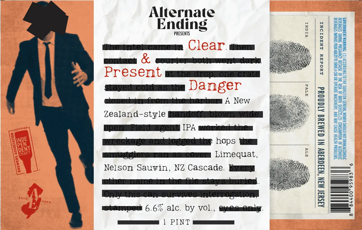 Clear and Present Danger — full label as filed with TTB