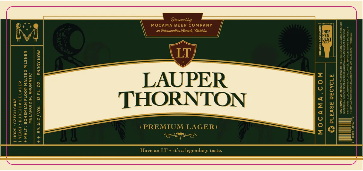 Lauper Thornton — full label as filed with TTB