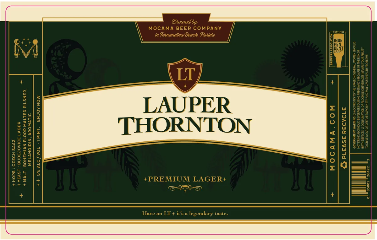 Lauper Thornton — full label as filed with TTB