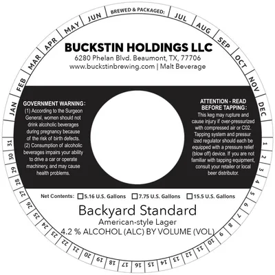 Backyard Standard label