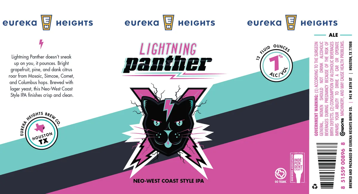 Lightning Panther — full label as filed with TTB