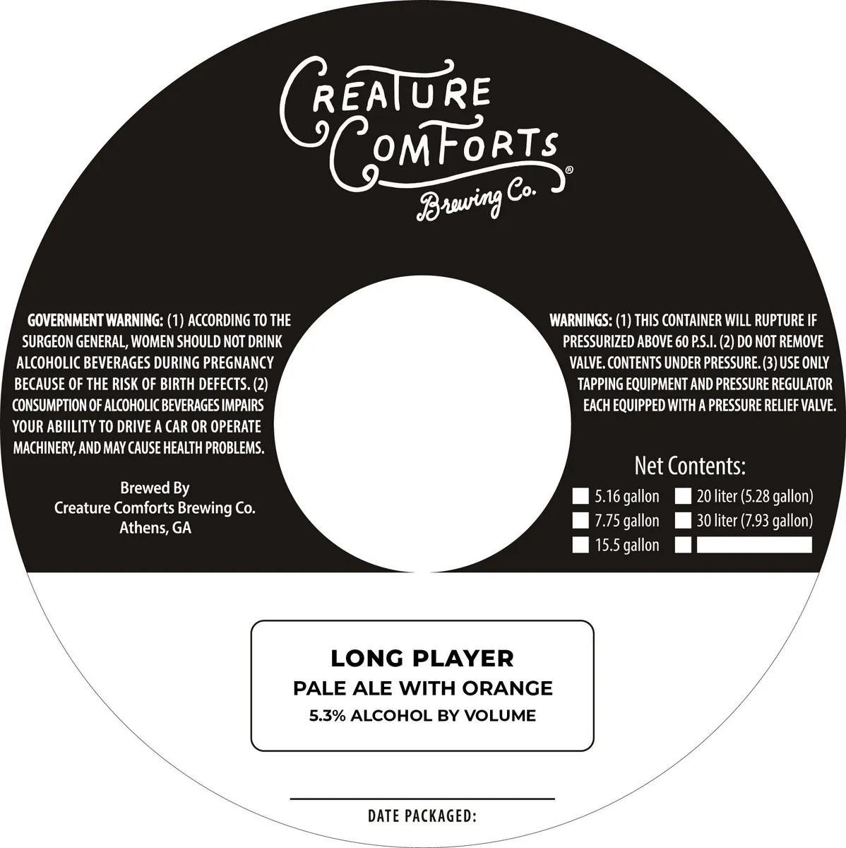 Long Player — full label as filed with TTB