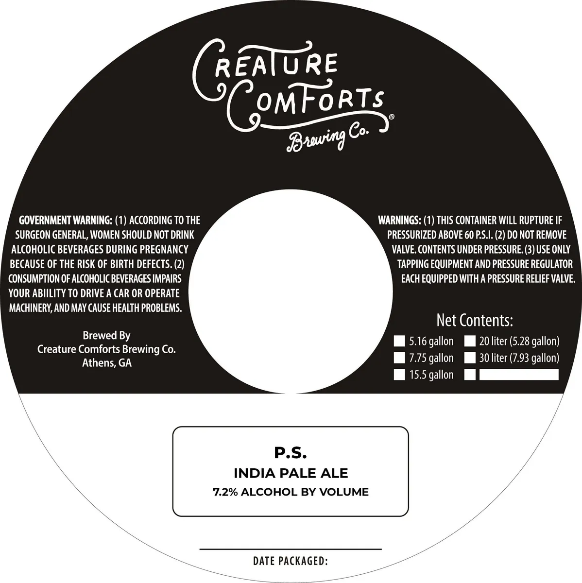 P.S. — full label as filed with TTB