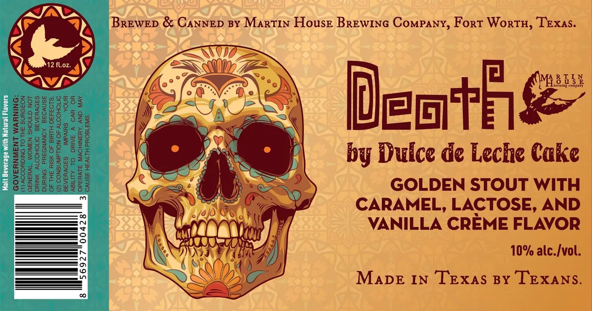 Death by Dulce de Leche Cake — full label as filed with TTB