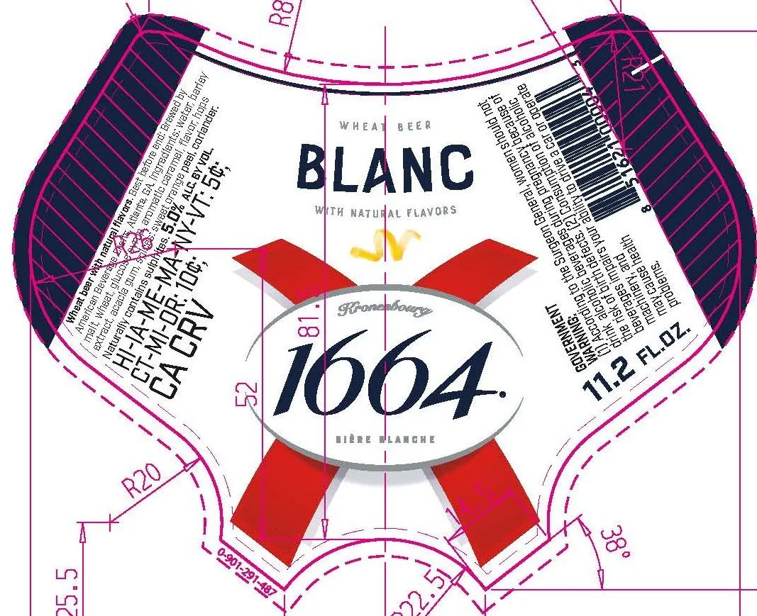 1664 Blanc — full label as filed with TTB