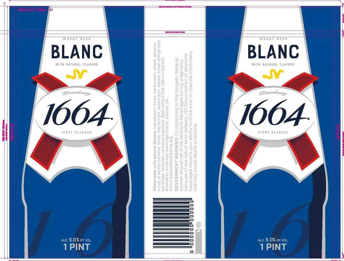 1664 Blanc — full label as filed with TTB