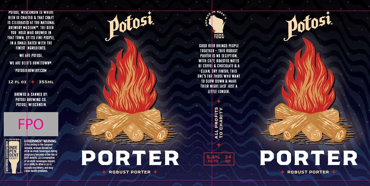 Potosi Porter — full label as filed with TTB