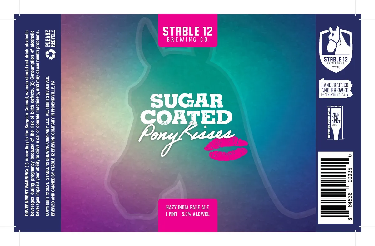 Sugar Coated Pony Kisses — full label as filed with TTB