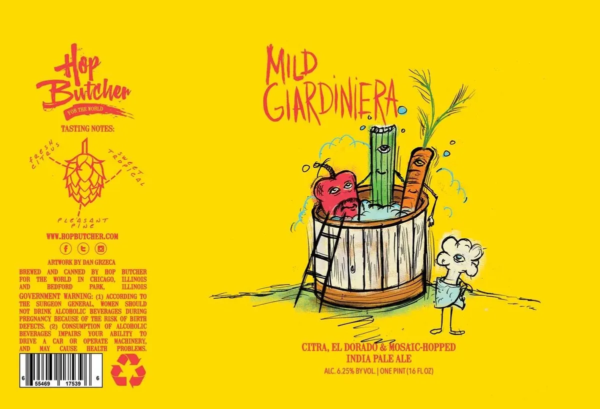 Mild Giardiniera — full label as filed with TTB
