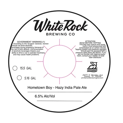 Hometown Boy - Hazy India Pale Ale label