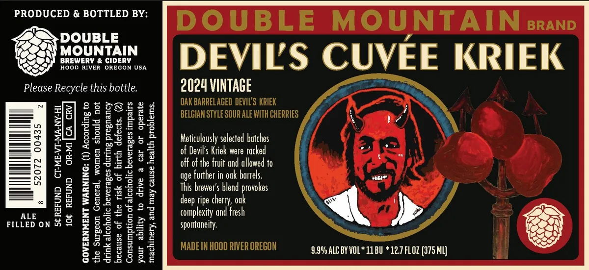 Devil's Cuvee Kriek — full label as filed with TTB