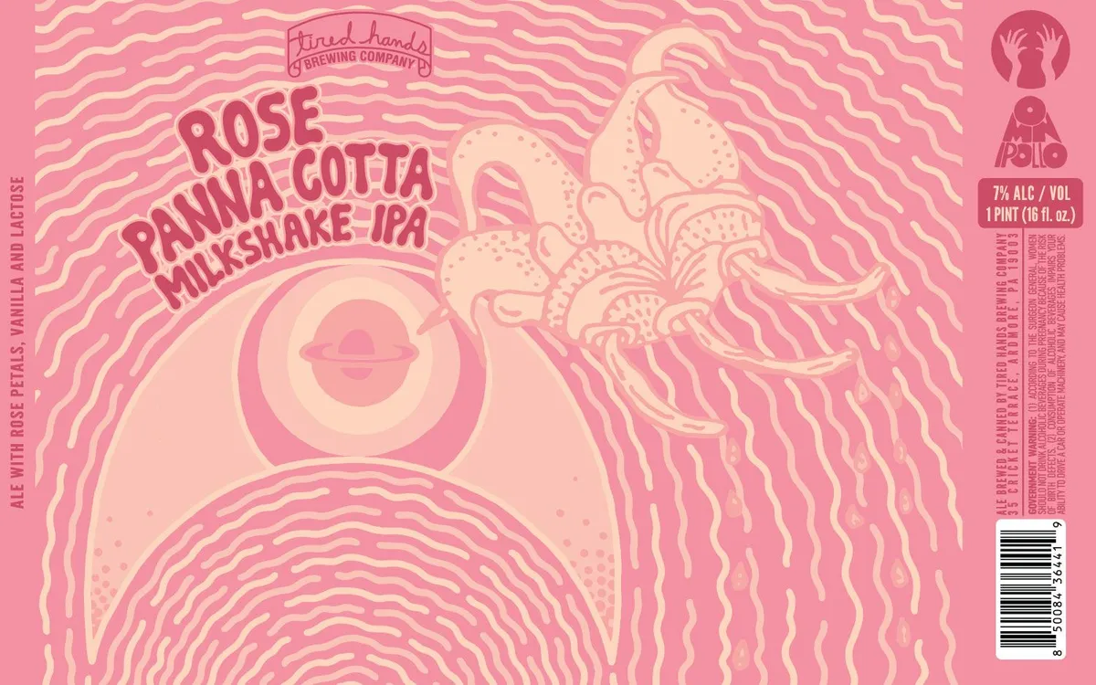 Rose Panna Cotta Milkshake IPA label