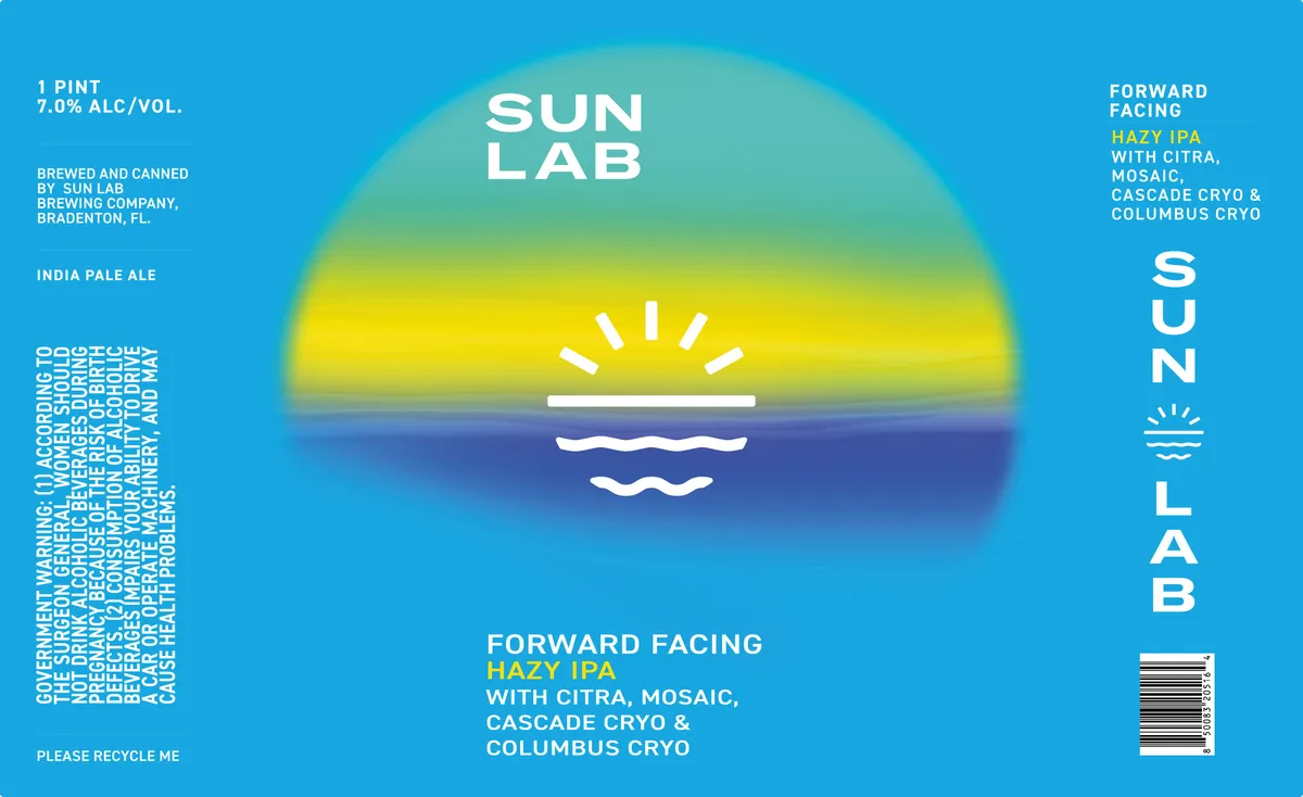 Forward Facing — full label as filed with TTB