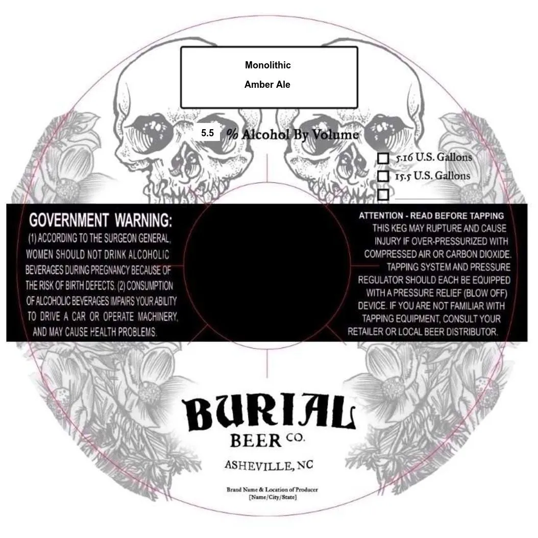 Monolithic — full label as filed with TTB