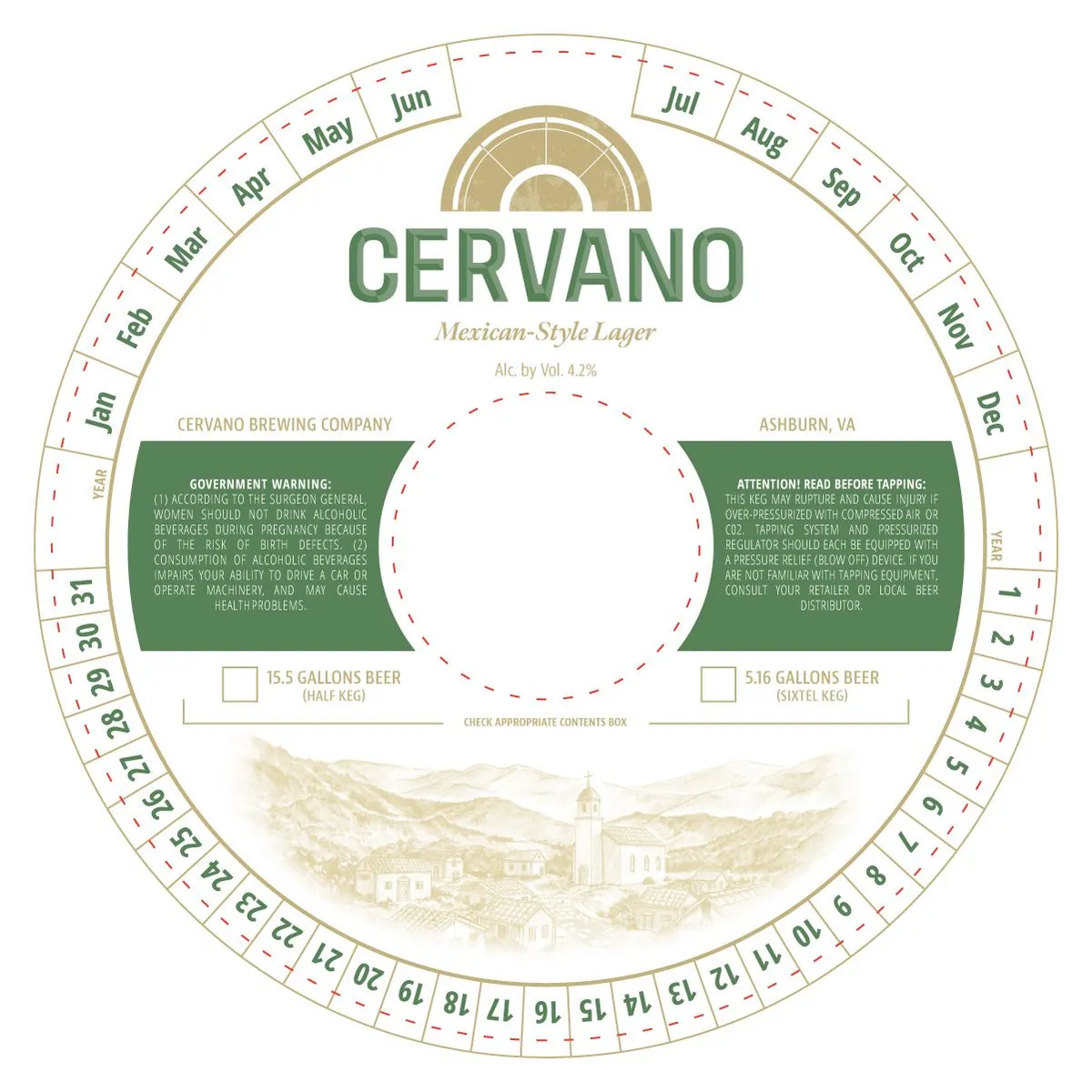Cervano — full label as filed with TTB