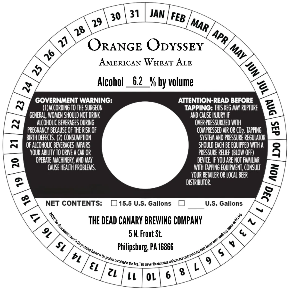 Orange Odyssey — full label as filed with TTB