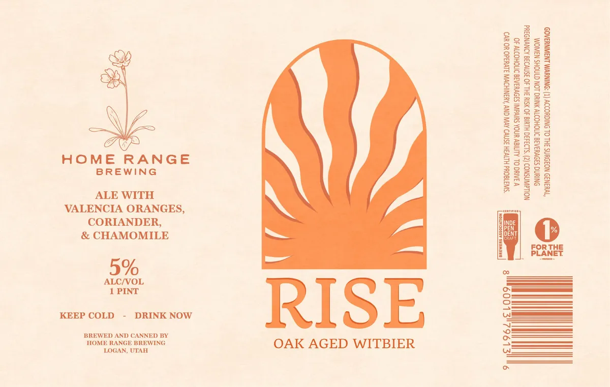 Rise Oak Aged Witbier label