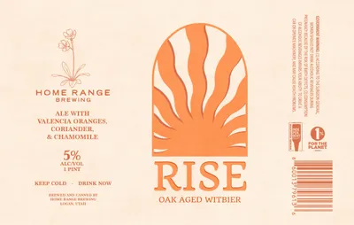 Rise Oak Aged Witbier label