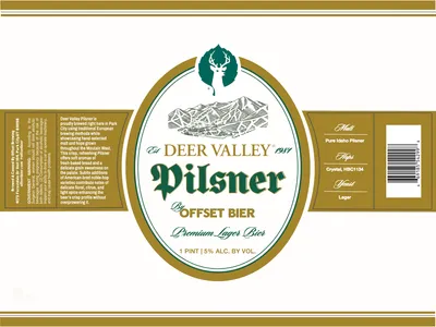 Deer Valley Pilsner label
