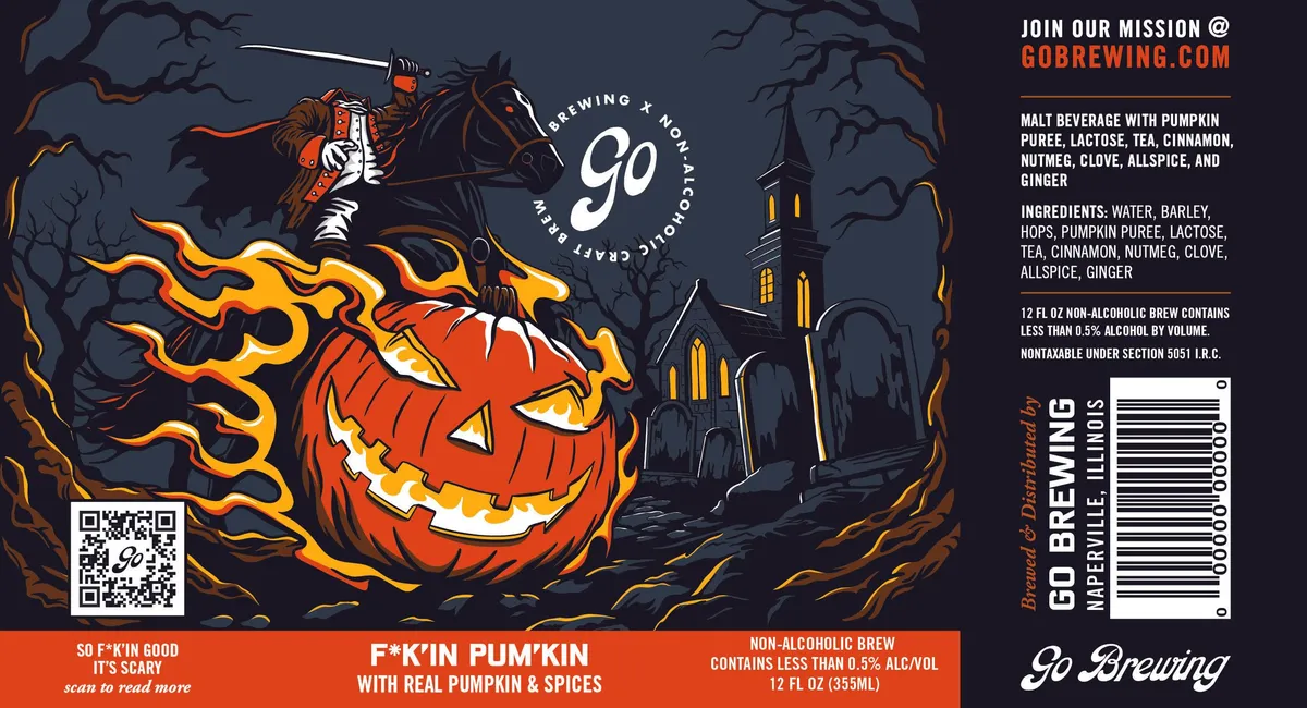 F*k'in Pum'kin label