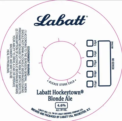 Labatt Hockeytown Blonde Ale label
