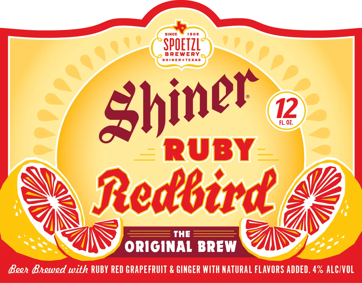 Shiner Ruby Redbird — full label as filed with TTB