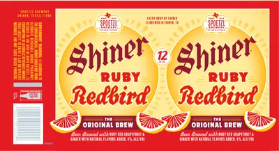 Shiner Ruby Redbird label