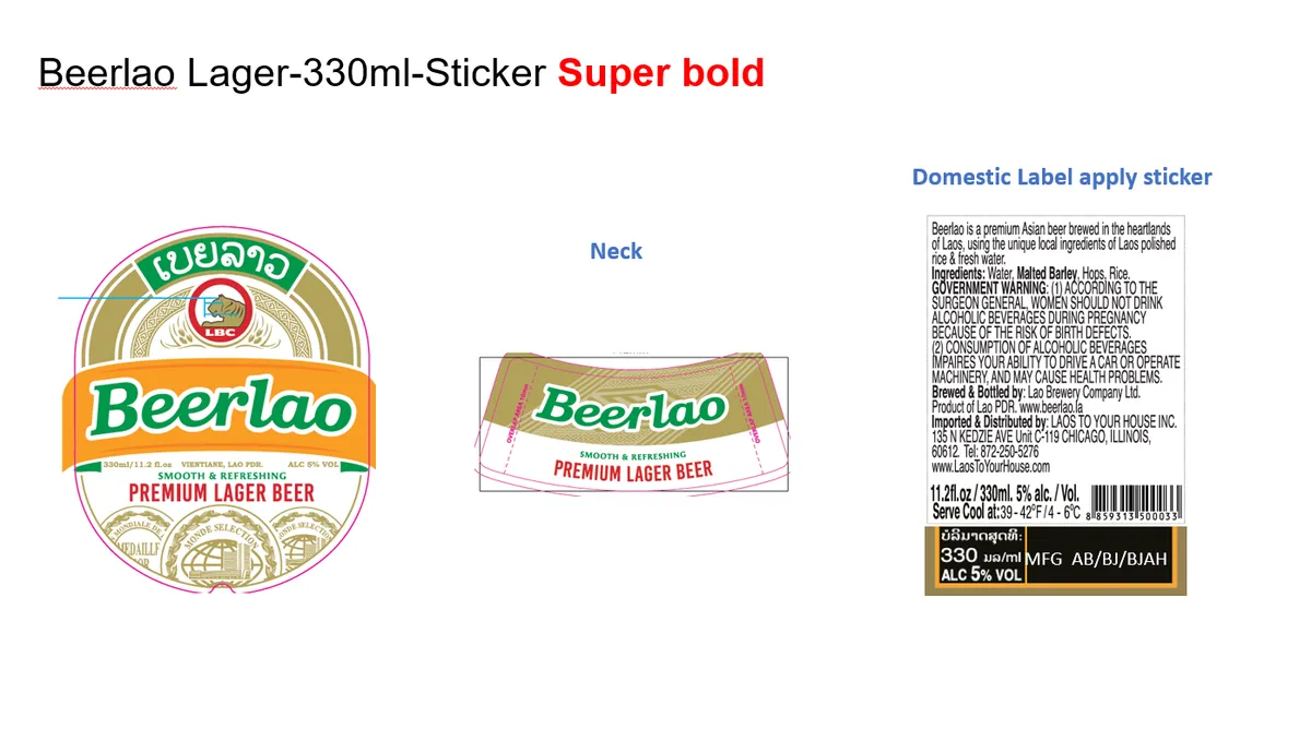 Beerlao label art — BEERLAO