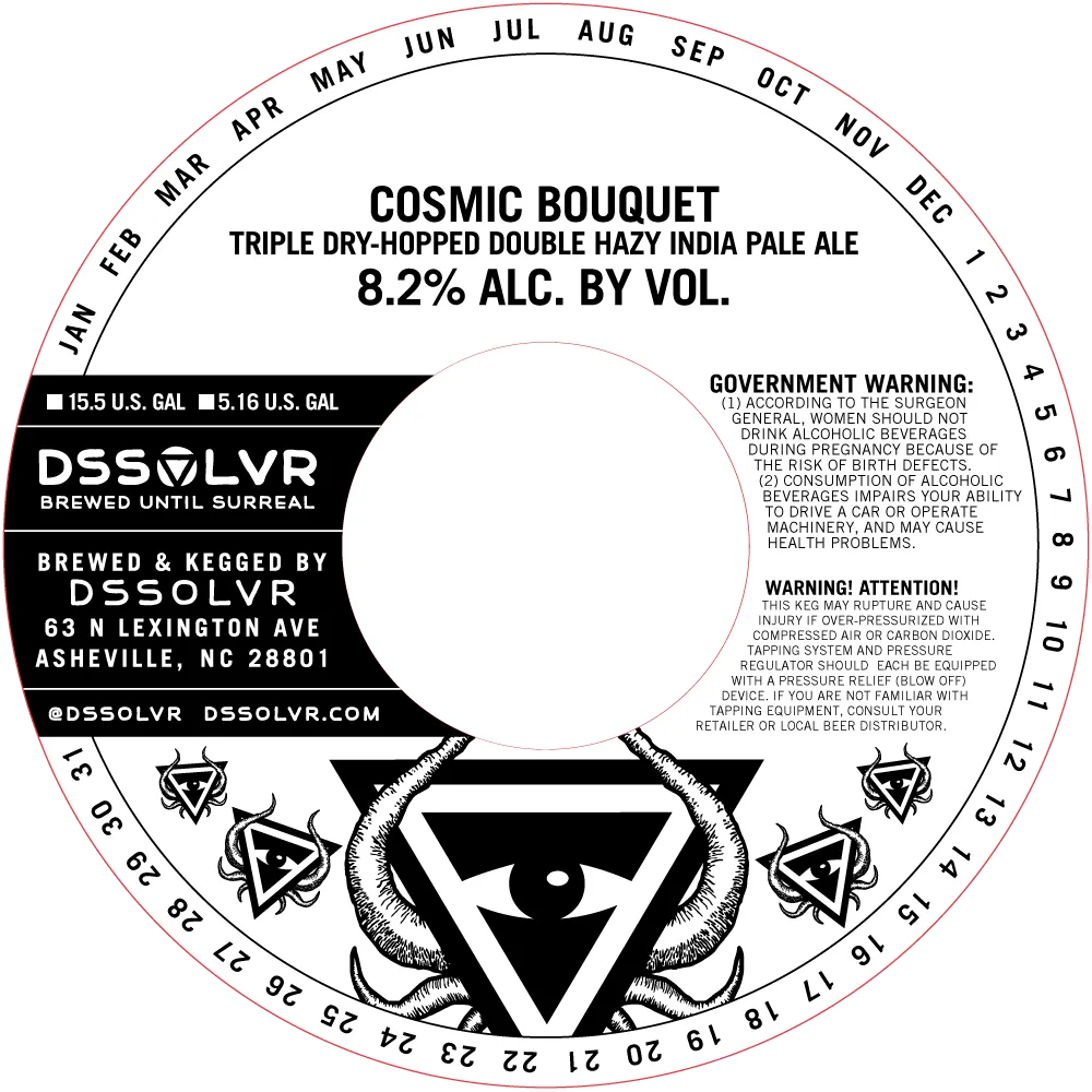 Cosmic Bouquet — full label as filed with TTB