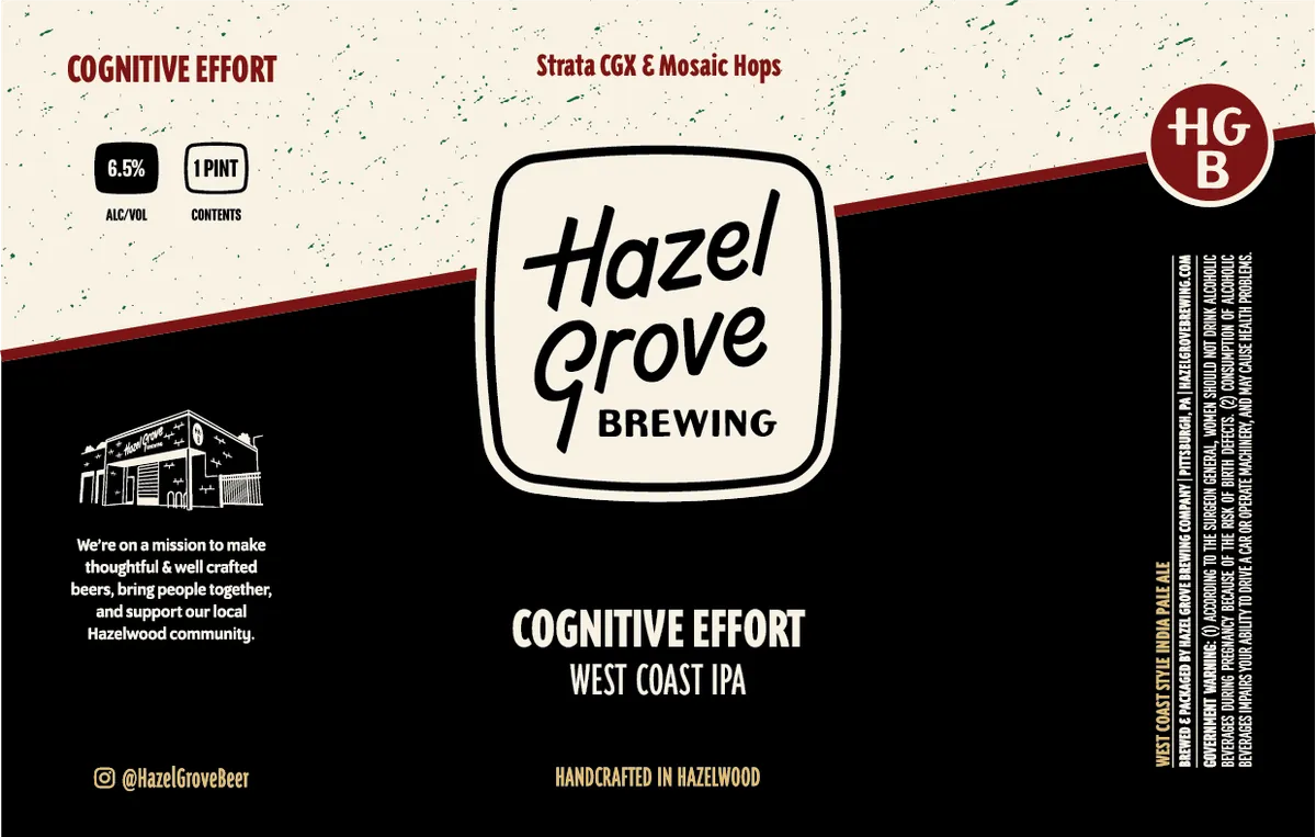 Cognitive Effort — full label as filed with TTB