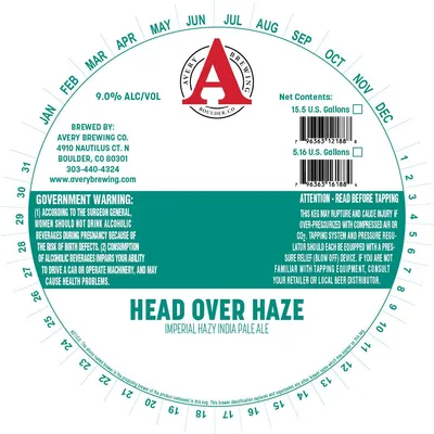 Head Over Haze label
