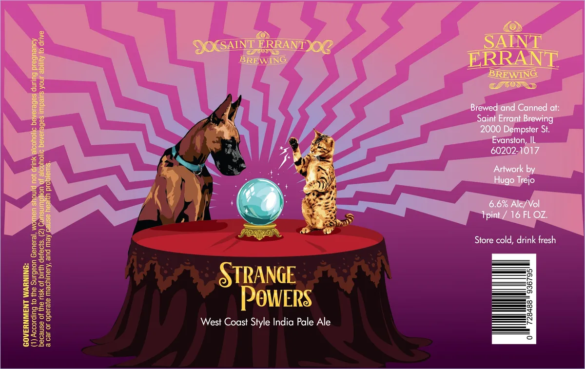 Strange Powers — full label as filed with TTB