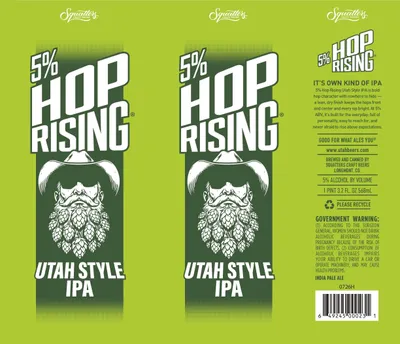 5% Hop Rising label