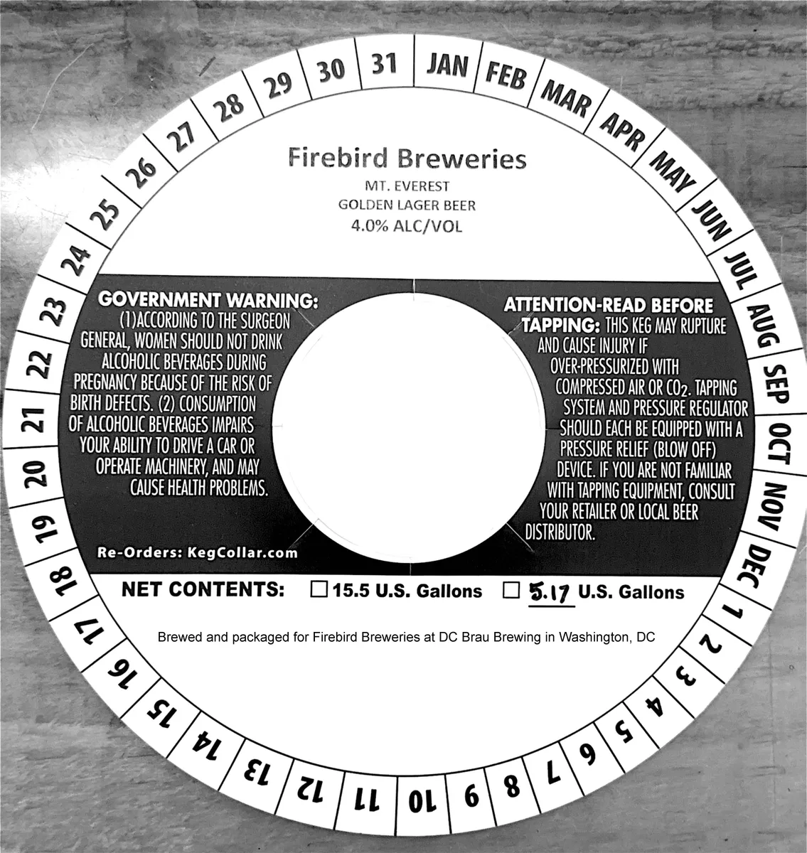 Mt. Everest Golden Lager Beer — full label as filed with TTB